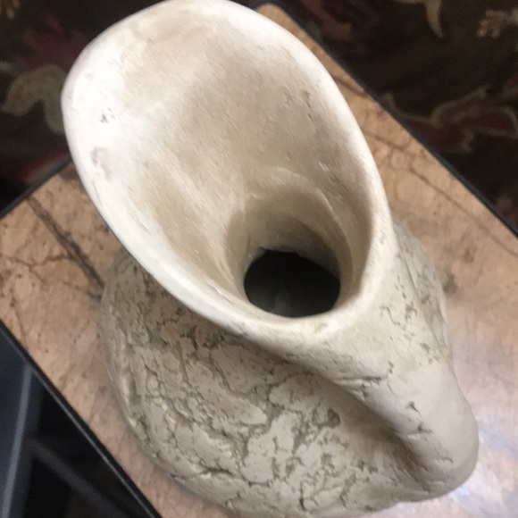 Primitive Pitcher Vase Heavy Unique Clay - Picture 13 of 14